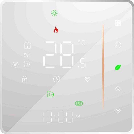WiFi Connected Thermostat, for Electric Floor Heating Compatible with Alexa and Google Home, Voice Control and Remote Control (1/4)