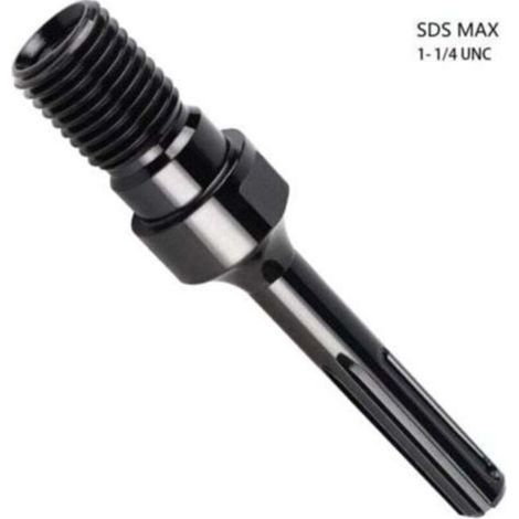 Adaptateur de couronne diamantée MAX PLUS – 1 1/4" UNC, compatible carotteuse 190 mm, acier trempé, 1 pièce (1/4)