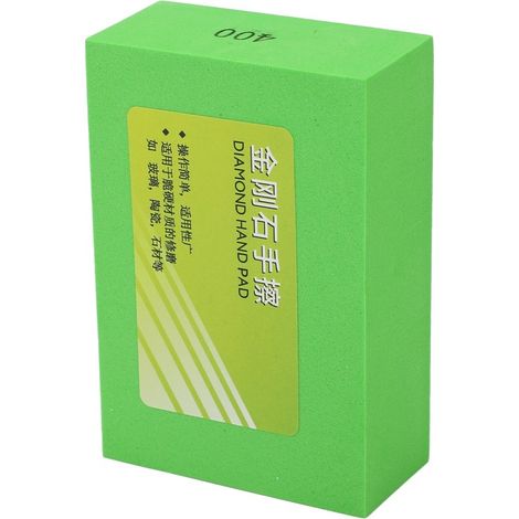 Tampon de polissage diamanté grain 400, bloc de ponçage manuel, outil éponge pour pierre, carrelage et verre (1/5)