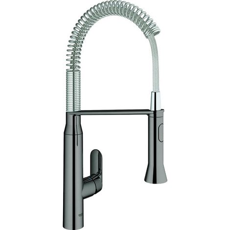 Mitigeur d'évier K7 Medium 31379 avec Douche professionnelle graphite dur