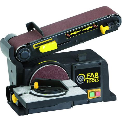 Kombi-Schleifmaschine BDS 150 - 370 W - Band 100 x 915 mm - 90° schwenkbarer Arm - Scheibe D.150 mm - FAR TOOLS - 113203