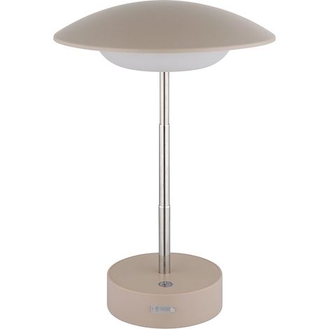 Lampada da tavolo Touch dimmer Lampada da lettura Lampada da tavolo a LED regolabile in altezza Lampada da comodino marrone, 1W 40lm bianco caldo, DxH 18 x 26 cm