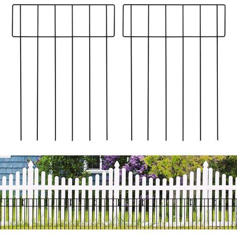 Lot de 10 clôtures pour chien pour la cour,43.2 cm (H) x3 m (L), clôture de jardin en fil métallique pour l'intérieur, clôture de défense pour chiens et animaux domestiques (1/5)
