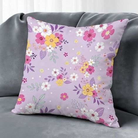 Housse de coussin fleurs printemps été, décoration maison intérieure,50×50cm (1/5)
