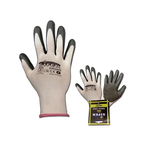 Sifer guante nitrilo gris doble capa nylon xxl talla 11