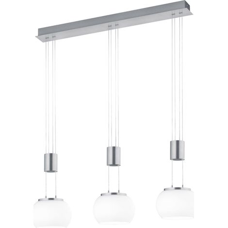 Lampada a Sospensione da Interno a LED in Alluminio Nichel Satinato (1/2)