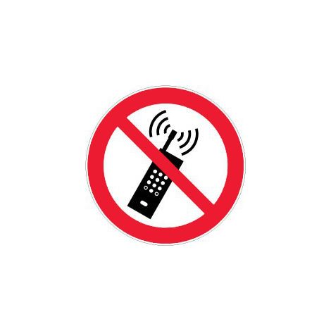 Panneau Téléphone mobile interdit - Rigide Ø80mm - 4030036