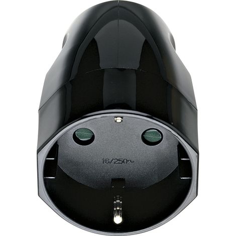 VIMAR - 00250 2P+T 16A Deutsche Axialsteckdose, schwarz