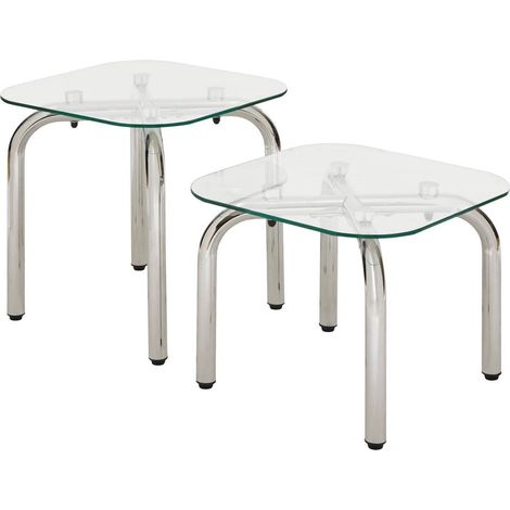 Tavolino hecate in argento 50x50cm - Atmosphera créateur d'intérieur