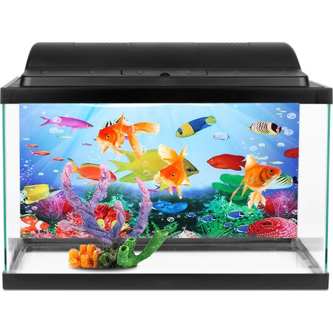 Poster décoratif de fond, peinture, autocollant en PVC, image de paysage pour aquarium, 61 x 30 cm (1/5)