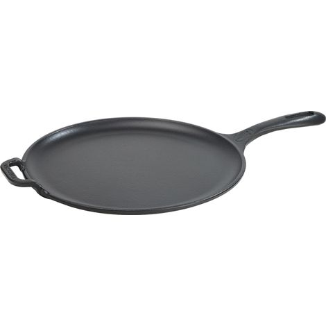 Victoria 36379 Plancha Cocina Inducción Comal Hierro Fundido Esmaltado, Pizza, Tortillas 30cm Fuego, Barbacoa Negro (1/5)