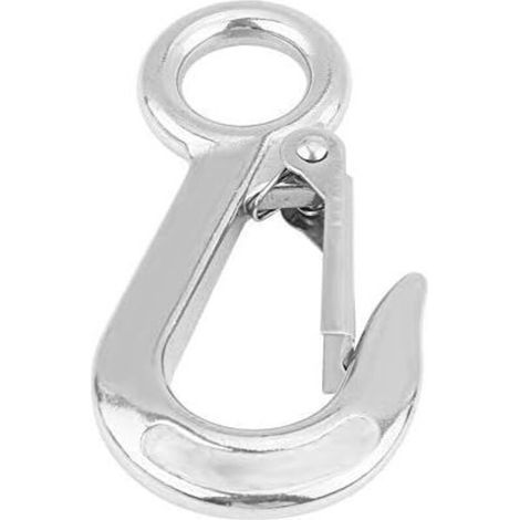 Winch Load Hook, 2 Types 304 Stainless Steel, Large Load Capacity, Crane Hook (0.3T) (1/4)