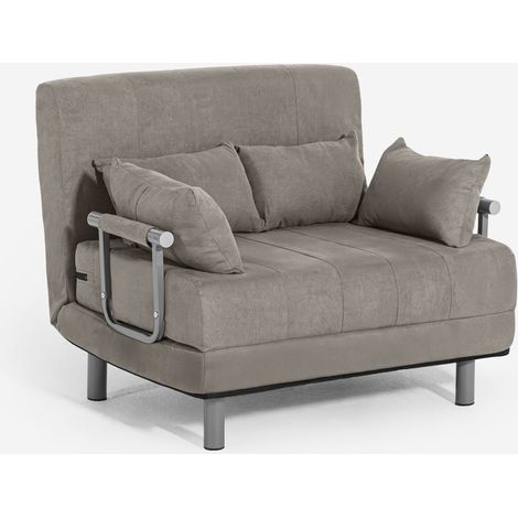 Sesselbett aus Stoff klappbar und platzsparend Deborah Twin Class - Dunkel Grau
