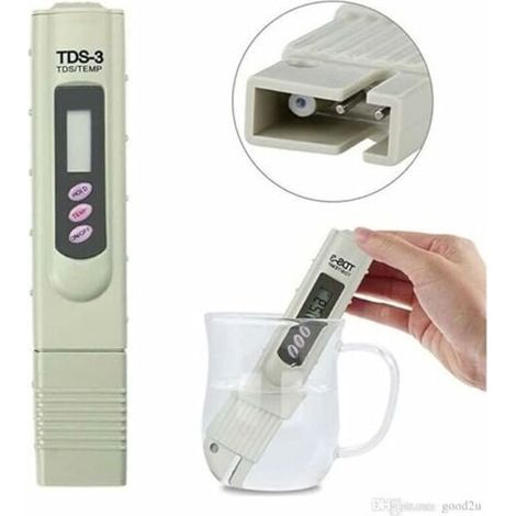 Mètre TDS-3 de l‘Eau potable LCD Numérique Portable Testeur Mètre de Qualité de l'Eau Stylo de Température et PPM Testeur de Pureté de l'Eau 0-9990 PPM Eau Potable Culture Hydroponiqu (1/3)