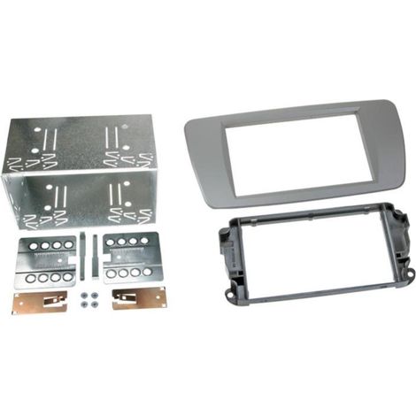 Kit Support Autoradio compatible avec Seat Ibiza 6J - Gris Dublin 2Din