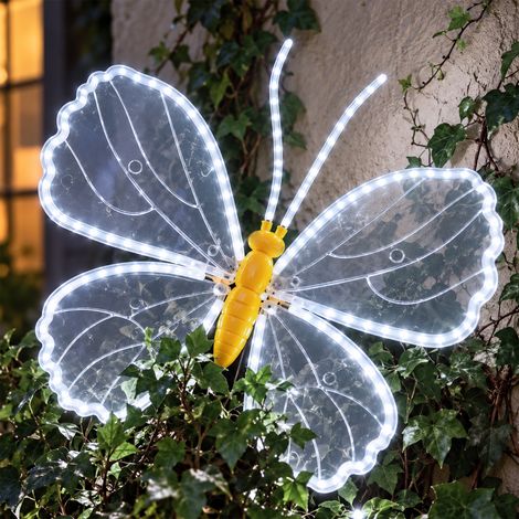 Farfalla Luminosa Natale 246Led Bianco Freddo Decorazione Natalizia 30x43x25cm (1/5)
