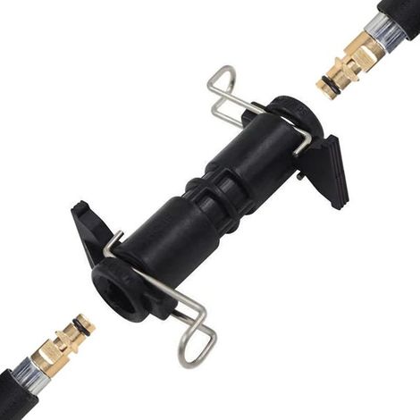 Kit de raccordement de tuyau d'extension pour tuyaux haute pression, compatible avec les nettoyeurs haute pression Karcher K2, K3, K4, K5, K6, K7, adaptateur de connexion durable. (1/5)