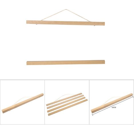 Cadre Photo Magnétique Moderne 40CM Bois Blanc avec Accroche pour Affiches et Œuvres d'Art (1/5)