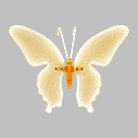 Papillon Lumineux LED Blanc Chaud 43cm Lumière Fixe Blanc Jaune Décoration Lotti