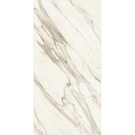 Carrelage effet Marbre Blanc Calacatta Sublime 240x120x0,9 cm Brillant Orsiano - Mur intérieur (vendu par carton de 2,88 m²) - RO'MA CARRELAGE