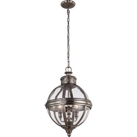 Elstead Adams - 3 Licht Deckenleuchter Pendelleuchte Antik Nickel, E14 (1/5)