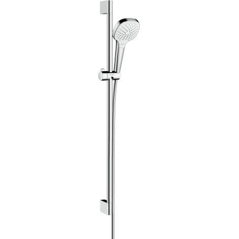 hansgrohe Croma Select E Brauseset 110 Vario mit Brausestange 90 cm Weiß/Chrom, 26592400