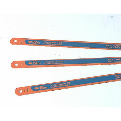 3906 Sandflex Hacksaw Blades 300Mm (12In) Pack 3 (18 24 & 32Tpi) (1/3)