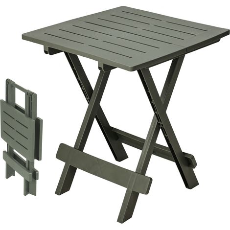 Kunstoff Klapptisch ADIGE 45 x 43 cm - wald grün - Garten Beistelltisch klappbar