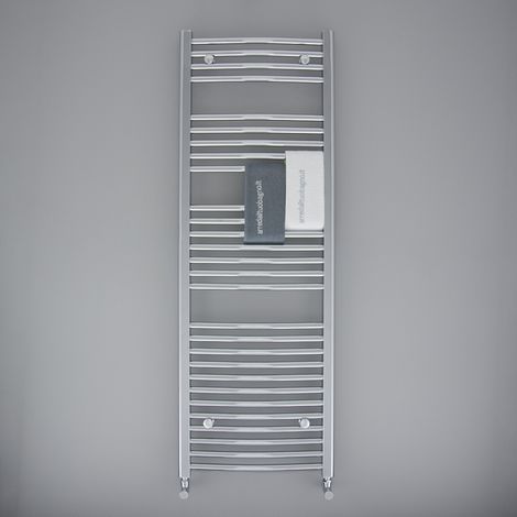 Termoarredo per Bagno Cromato Curvo Warm 150x45 Cm Interasse 40 cm