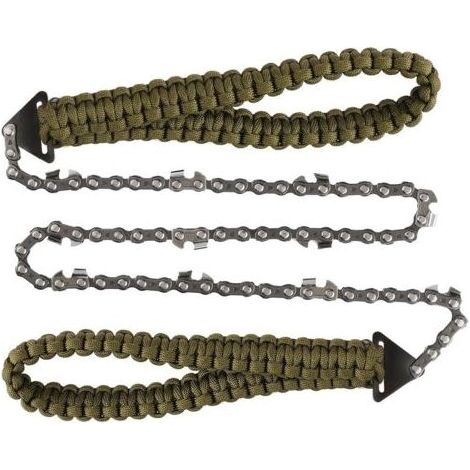 Portatif Tronçonneuse Scie à Main avec poignées de Corde Parachute Multifonction Trousse en Nylon, Câble Scie pour la Survie Gear, Le Camping, la Chasse (1/5)