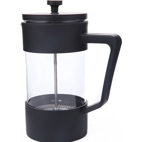 Cafetière manuelle 600 ml noire - Convient pour le café, le thé et la mousse de lait - Machine à café - Café frais - Presse française pour café (1/5)