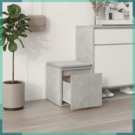 808778 Tiroir bote Gris béton 40,5x40x40 cm Bois d'ingénierie (1/5)