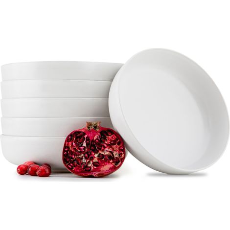 KONSIMO Suppenteller 6-tlg. VICTO Weiß Keramik 18.5cm