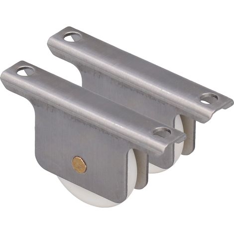 2 roulettes de porte coulissante avec embase pour porte vitrée de douche et salle de bain, 38mm (1/5)