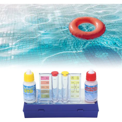 Solution de test de qualité de l'eau avec tube à bandelettes réactives pour la détection du pH et du chlore résiduel (1/5)