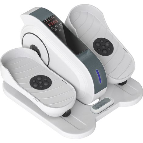 Mini-Ellipsentrainer unter dem Schreibtisch, 10 Stufen, LCD-Display, Fernbedienung, weiß