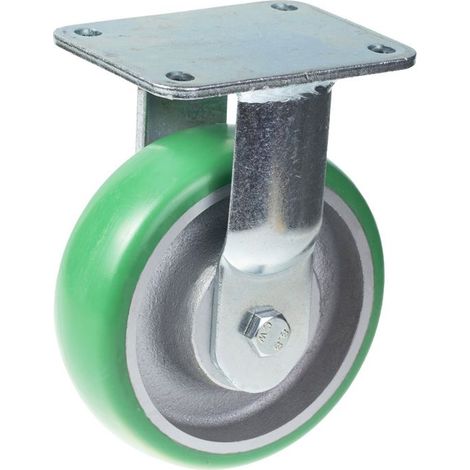 Feste Rolle - PARNELLS - 160mm - Verzinkter Stahl - Polyurethan - Nicht markierend