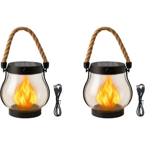 Lámpara de camping，Lámpara para tienda de campaña，Impermeable y resistente a la intemperie，balcón o casa encantada (2 unidades) (1/5)