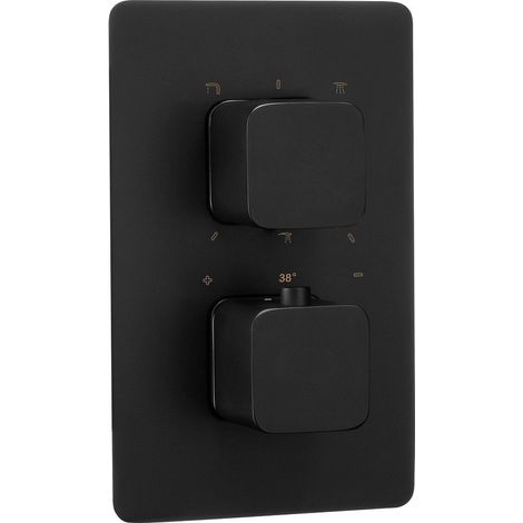 Elemento esterno per box termostatico moderno finitura nera - Harty