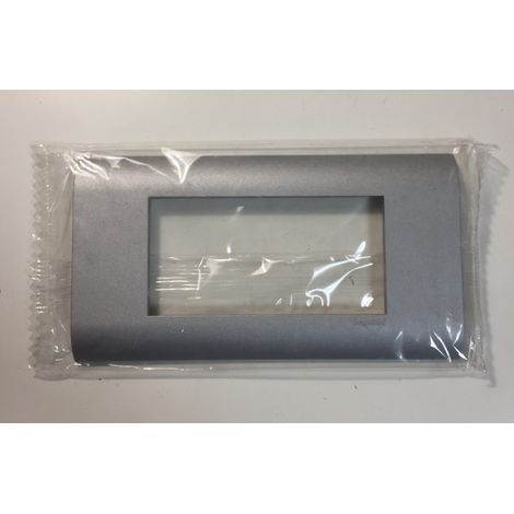 Legrand 075134 – Aluminiumplatte 4 horizontale Module (ALTES MODELL)