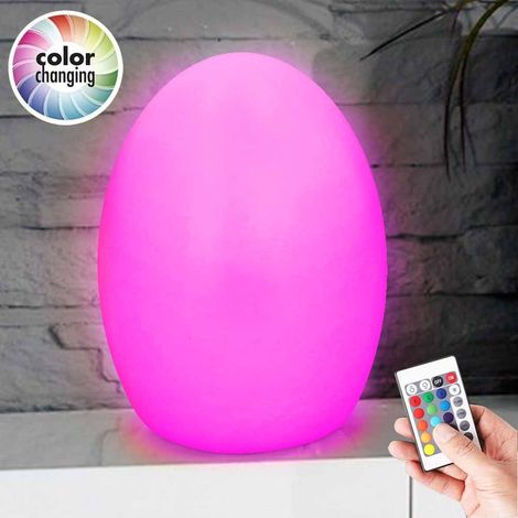 Lampada da Tavolo Forma Uovo LED 7 Colori RGB Telecomando Luce Notte Comodino (1/5)