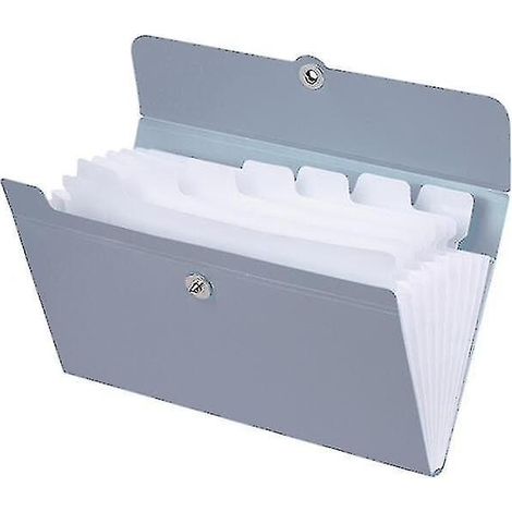 Boîte de rangement A5 - Classeur à documents gris (1/4)