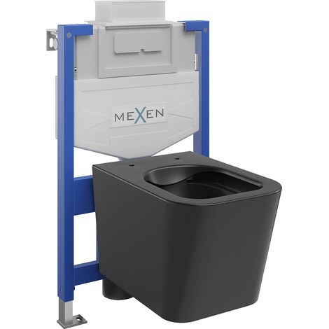 Mexen Teo set empotrado WC bastidor Fenix XS-U con taza WC, negro mate - 6853385XX85 (1/3)