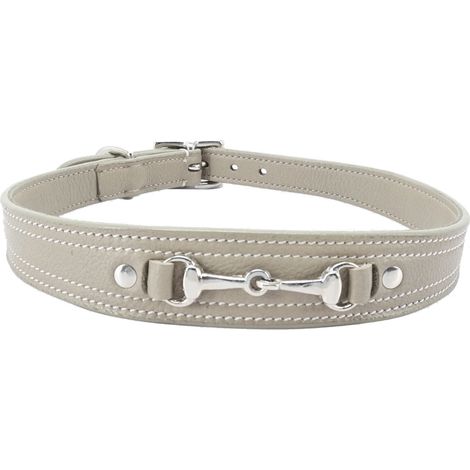 Kieffer Hundehalsband Ultrasoft Horsebit, 58cm - Taupe/Chrom (1/5)
