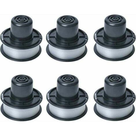 Bobine de fil A6226 compatible avec Black et Decker Coupe-herbe automatique GL250 / GL310 / GL360 / GL360SB, livrée avec 6m de ligne, ensemble de 6 bobines..DEBUNS (1/4)