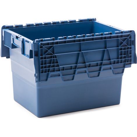 Pack de 5 Cajas de Plástico Integra Azul 40x60x41,6cm 78L Apilables