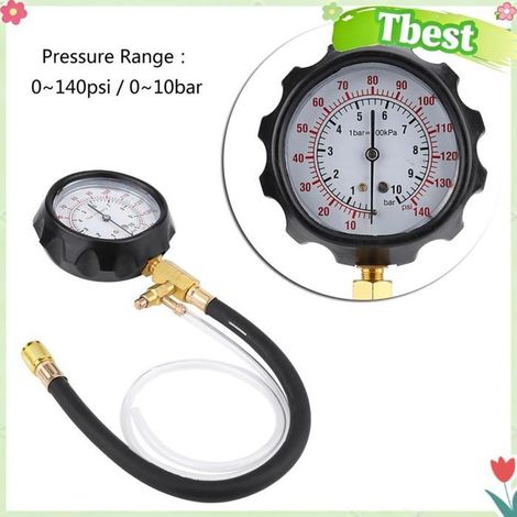 Tbest Pompe à essence Kit de Testeur de Jauge de Pression de Carburant pour Pompe D'injection de Carburant auto garage (1/5)