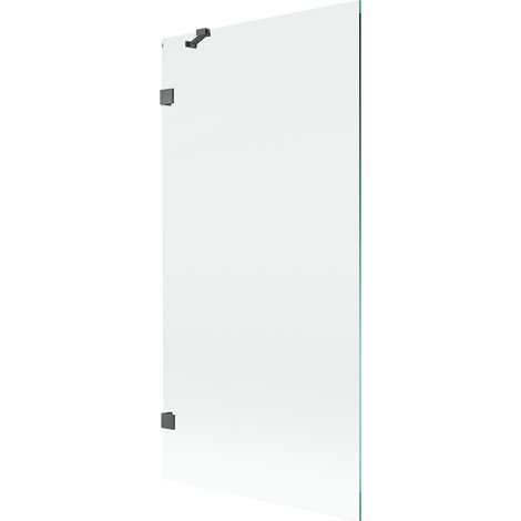 Mexen Lunar Duschabtrennung 1-flügelig 90 x 150 cm, transparent, gebürstet Gun Gray - 897-090-000-66-00 (1/5)