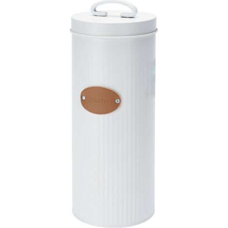 BOX CONTENITORE PER PASTA IN METALLO 11X27CM BIANCO