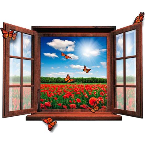 Sticker Mural Coquelicots Trompe lil (1/2)